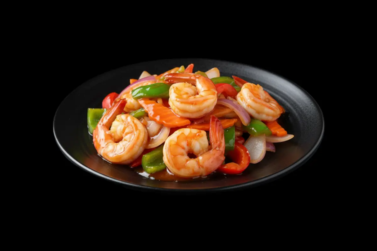 Sweet & Sour King Prawn — Thai-style sweet & sour king prawns with crunchy vegetables, GB Canteen Petts Wood Thai