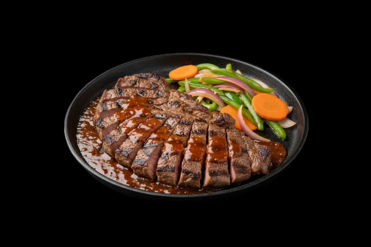 Weeping Tiger — Grilled sirloin with mixed vegetables & Thai spicy sauce, GB Canteen Petts Wood Thai