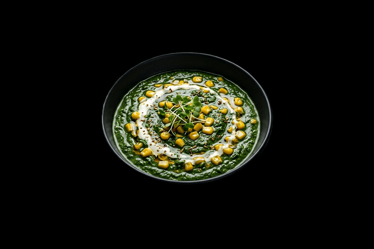 Makai Palak — Sweet corn and creamed spinach, GB Canteen Maidenhead
