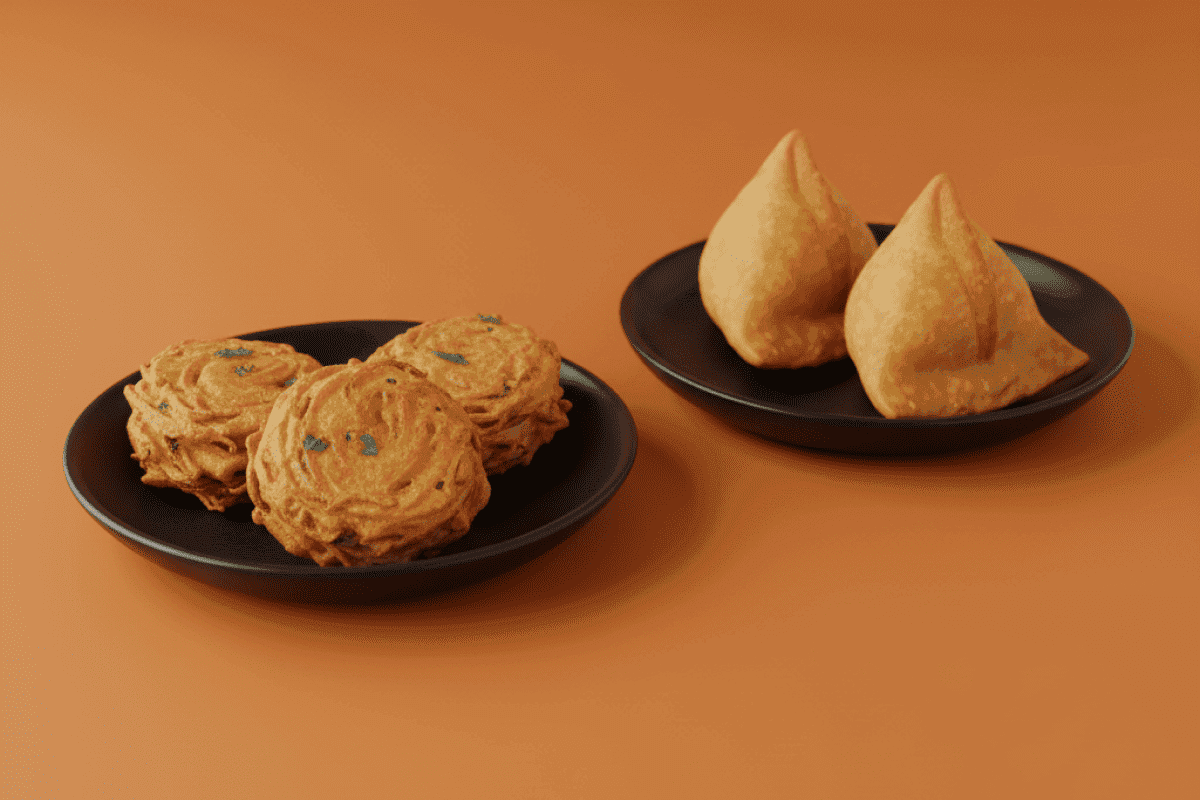 Veg Starter Combo (Onion Bhaji, Samosa veg (V)