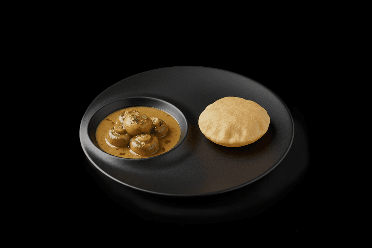 Garlic Mushroom Puri