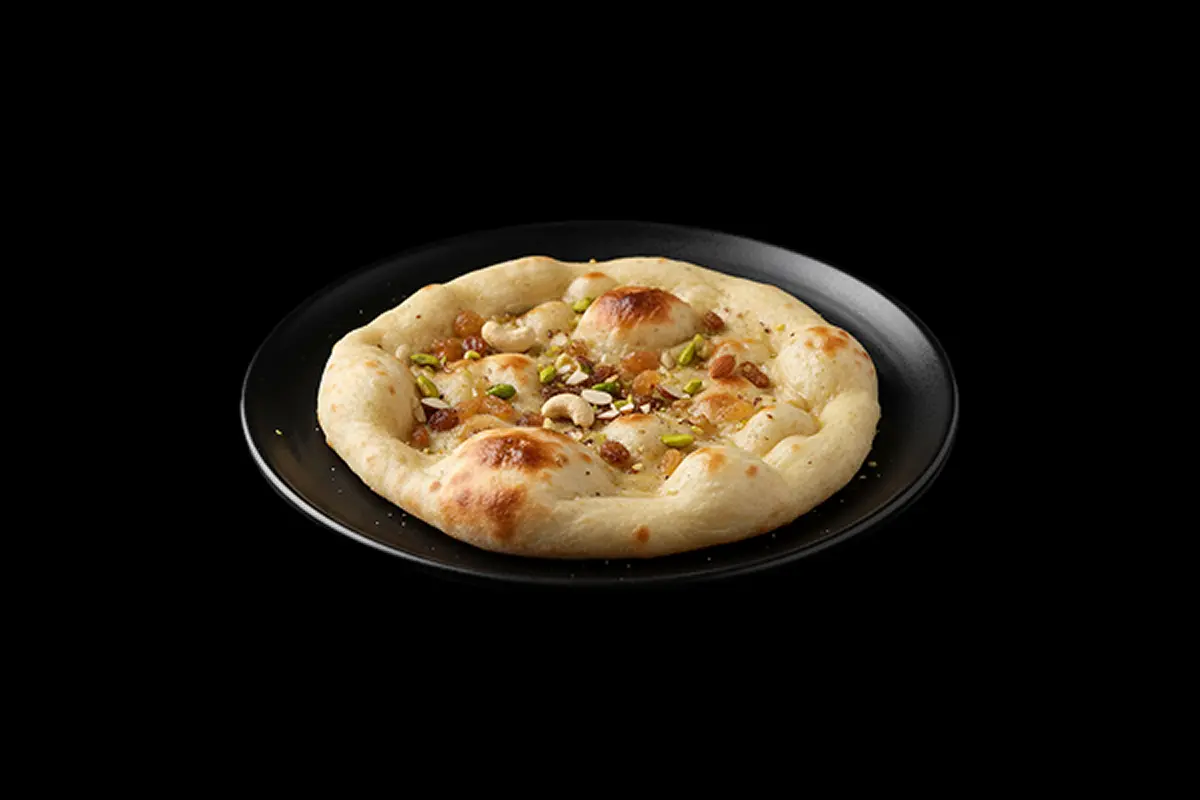 Peshawari Naan — Stuffed with coconut, almonds, and cream, GB Canteen Wellington