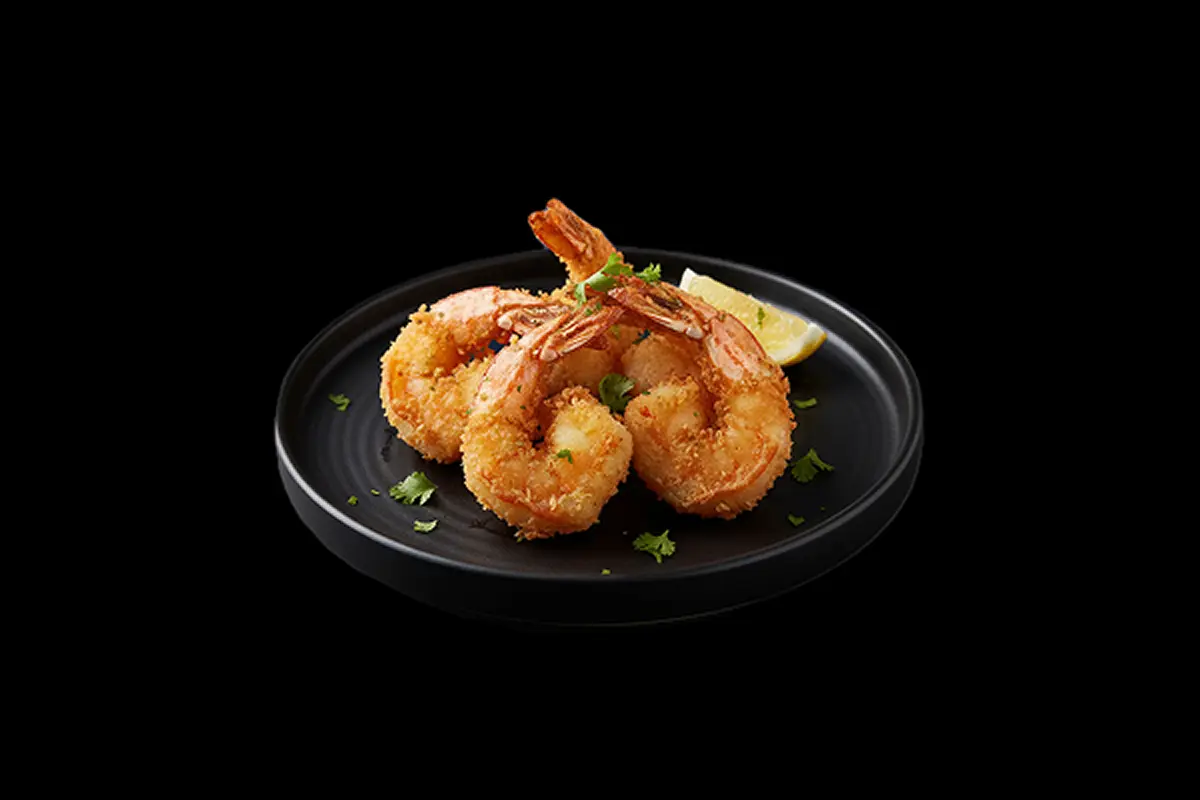 Tiger by The River — Succulent whole lush king prawns in a pan with a variety of spices in a thick, GB Canteen Wellington