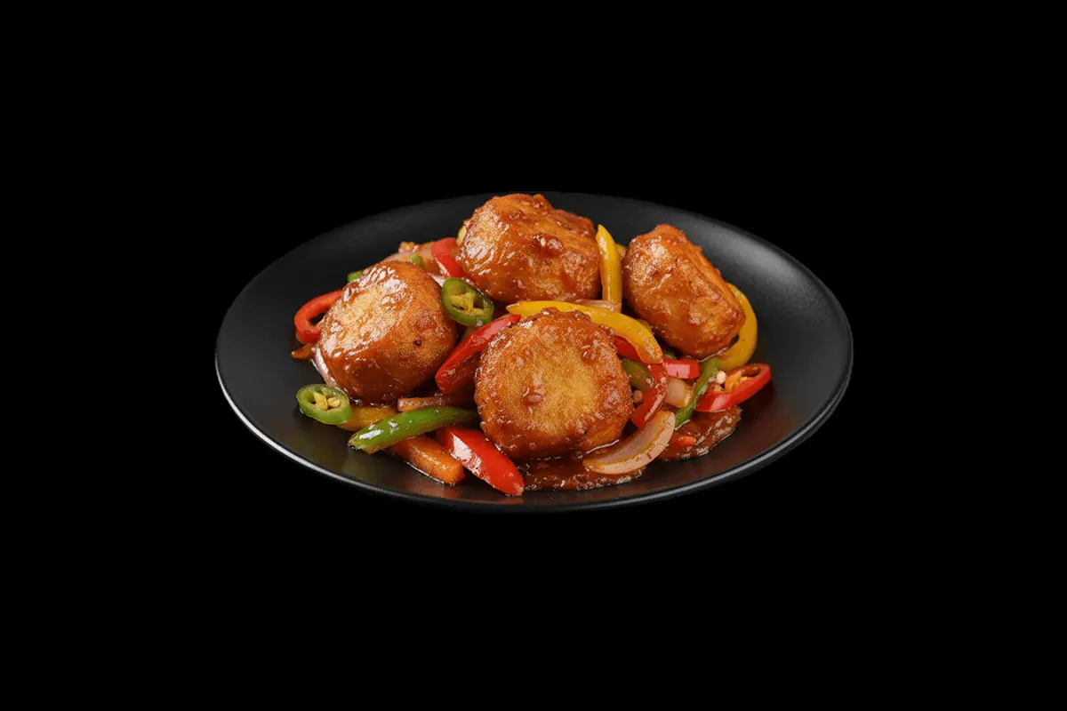 Chilli Quorn — Spicy, stir-fried Quorn with chili and vegetables, GB Canteen Woodford Indian
