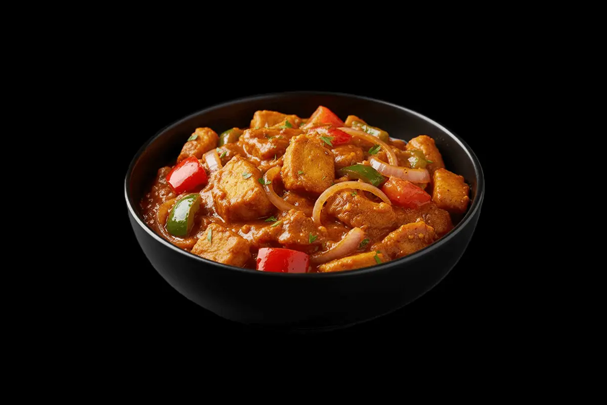 Quorn Jalfrezi — A vegetarian take on the classic jalfrezi, using Quorn as the protein, cooked with mixed vegetables, GB Cant